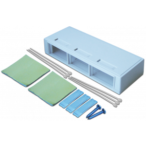 Коробка настенная на 3 модульные вставки, белая